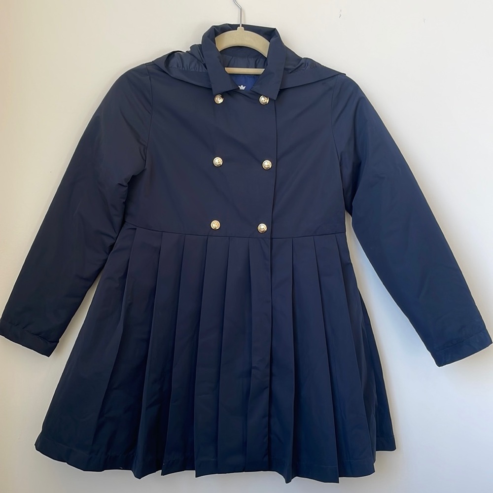 Jacadi girl’s size 10 navy rain coat.